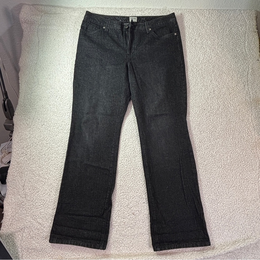 IZOD Jeans Women’s 14 Classic Fit Bootcut 100% Cotton Dark Charcoal